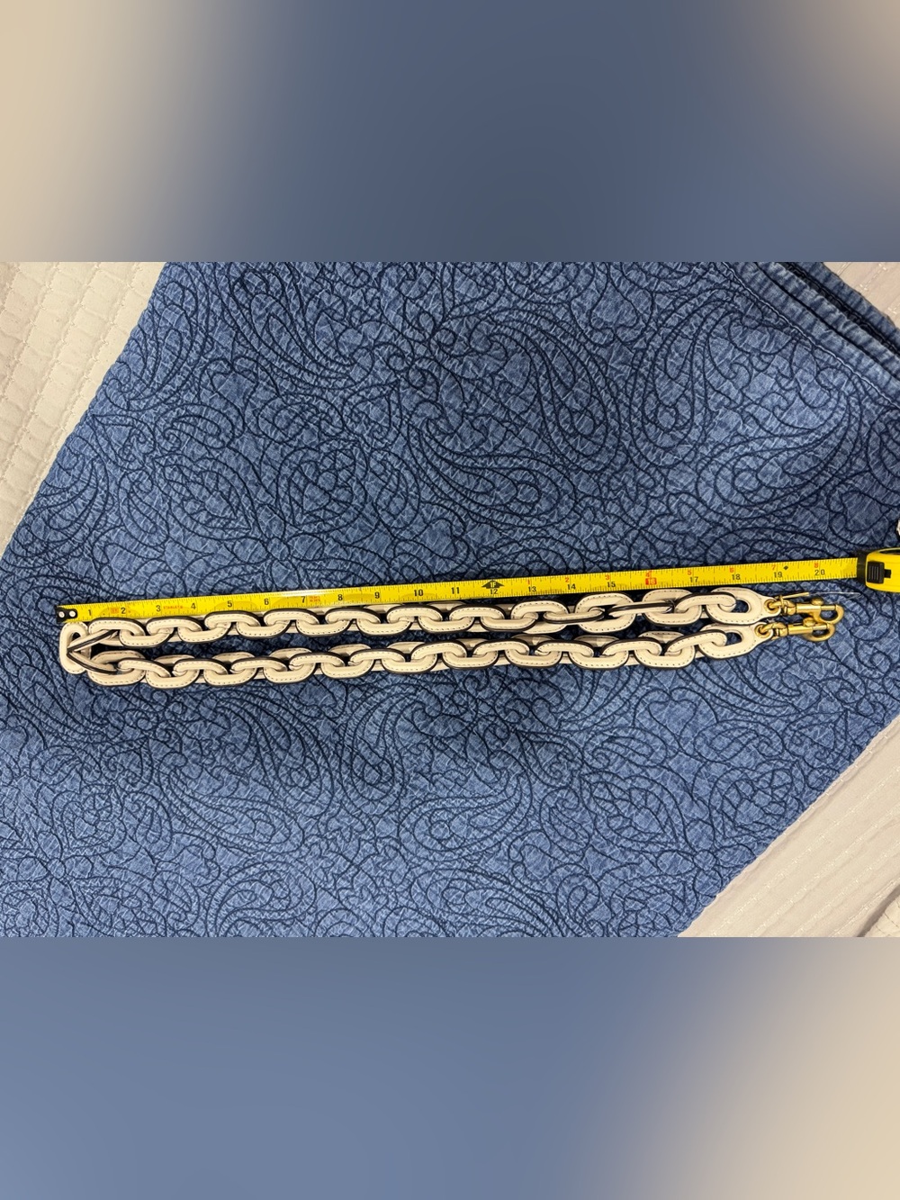 Coach Leather Chain Strap for Women's Handbag - Cream - Picture 5 of 5
